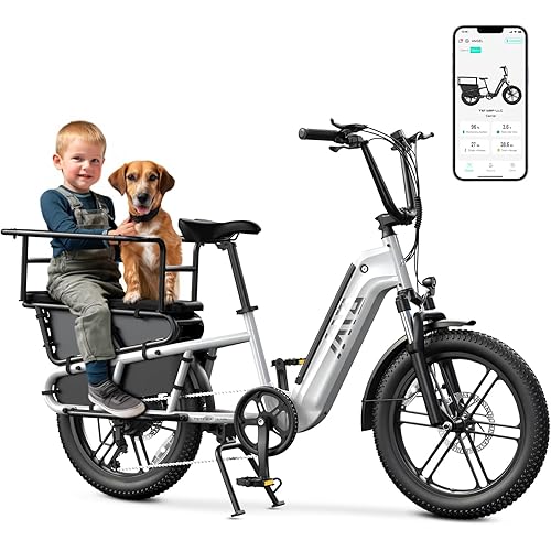 TST Electric Bike for Adults, 1500W Peak Motor Ebike with 48V 15Ah Removable Battery 28 MPH 60 Miles Fat Tire Cargo E Bike, Rear Rack, Basket, 7 Speed, Step-Thru Electric Bicycle