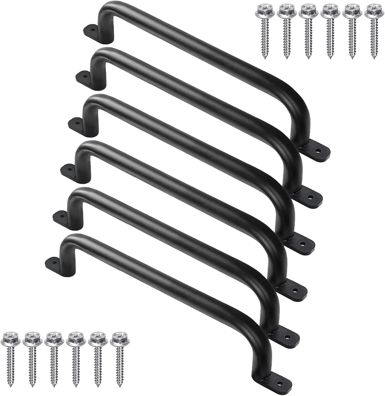 Purife 17 Inch Black Metal Playground Accessories Safety Handles Pack