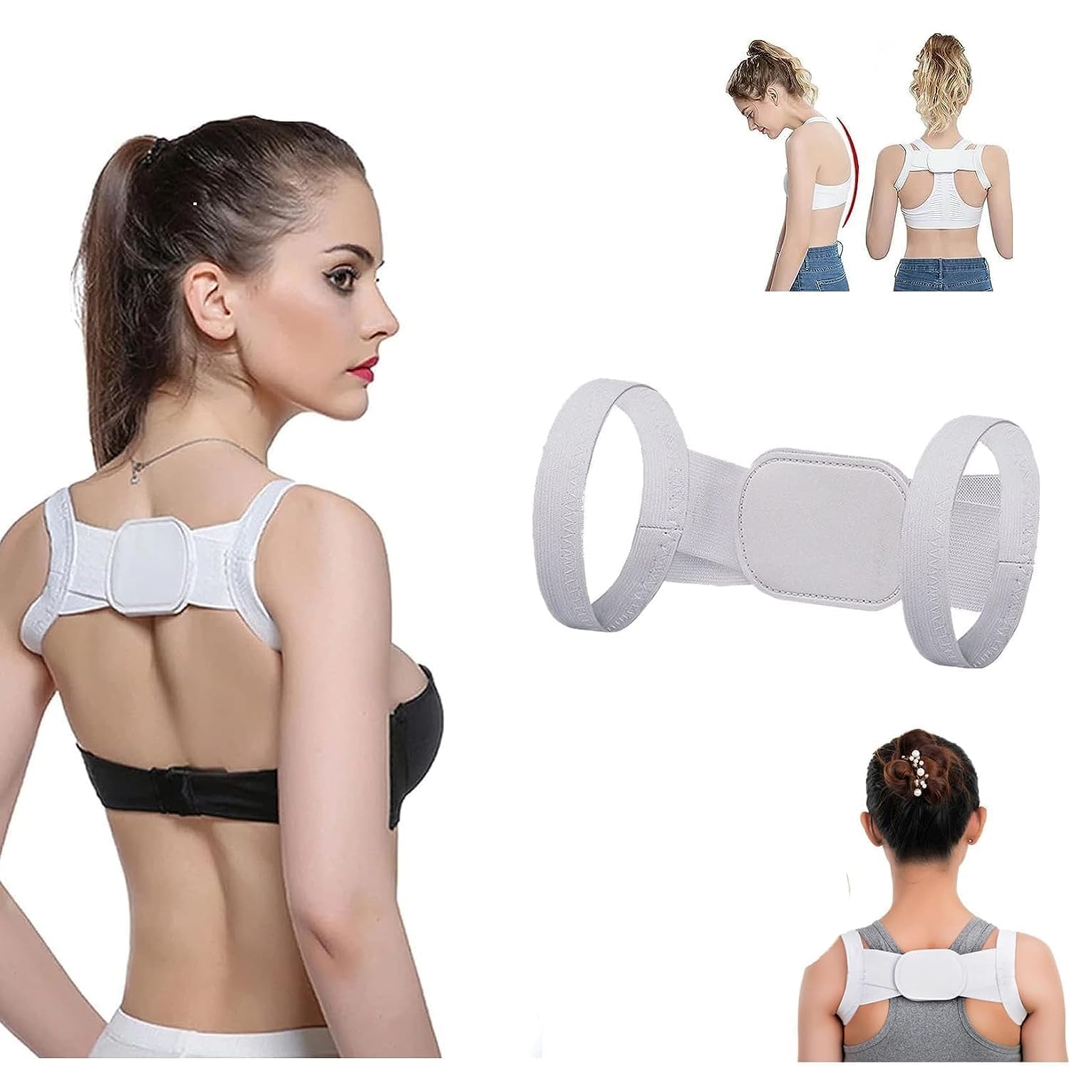 ZQQWI Shoulder and Back Posture Corrector Belt,Shoulder Pain Relief Belt for Men Women/Back Straightener Elastic Spine Support Belt - Reduce Upper (Pack of 1)-picture-47