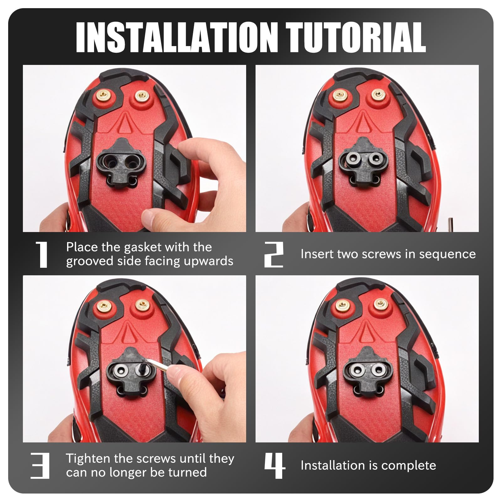 Fahrrad Cleats Set 2 Stück - SPD Kompatible Klickpedal Cleats Mit Plates