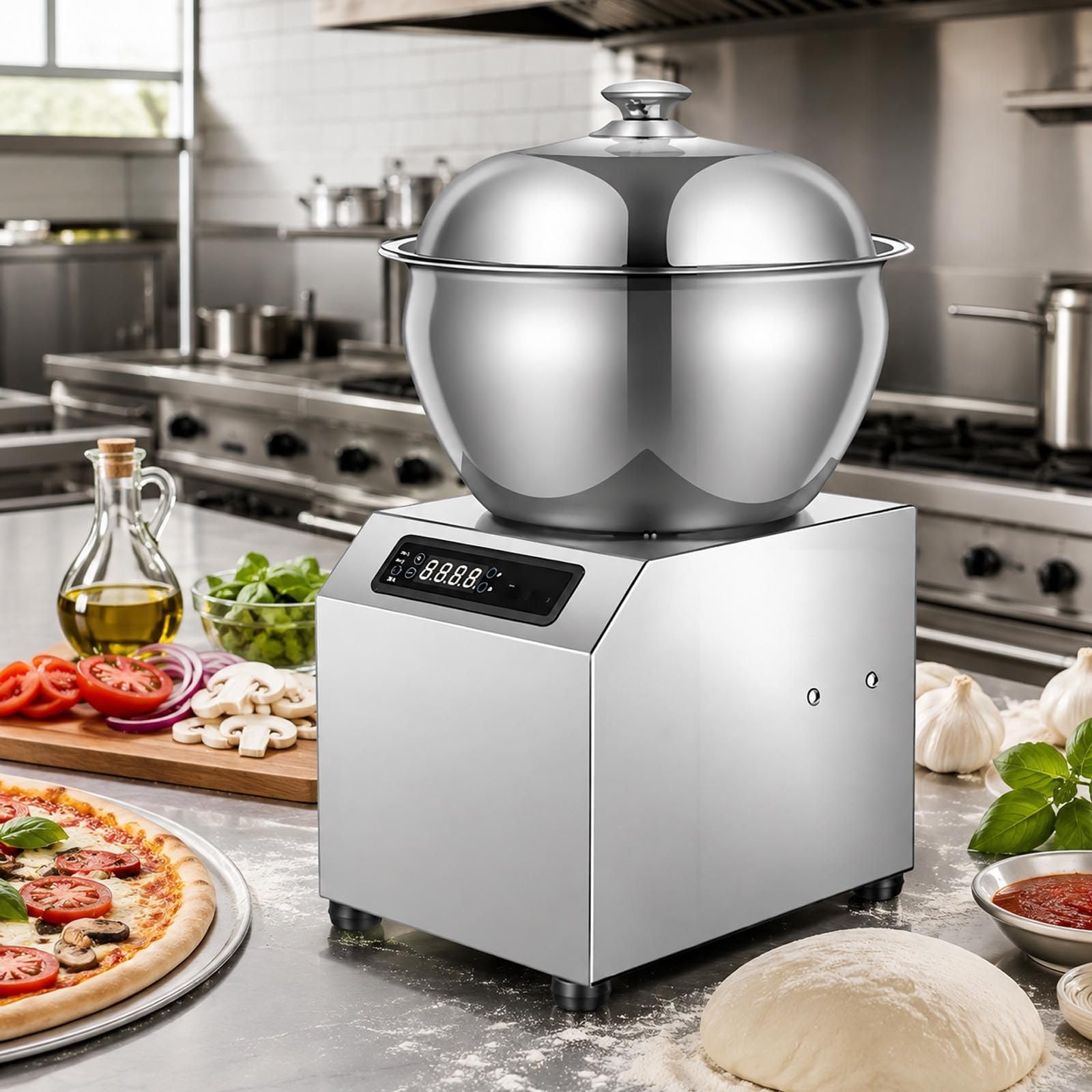 Impastatrice Elettrica 8kg 1800W con Coperchio Trasparente