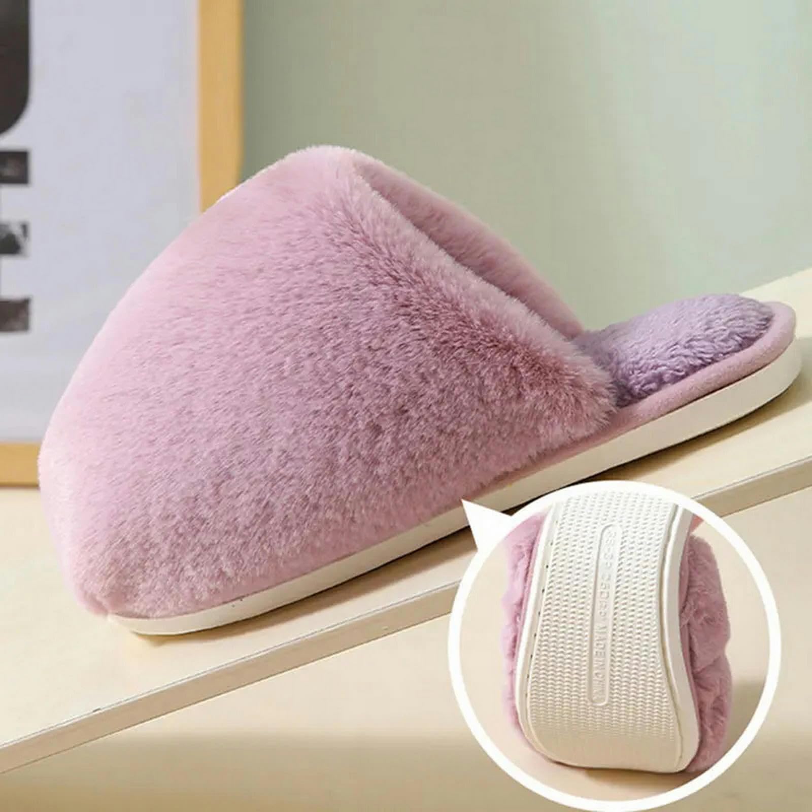 Zapatillas Zapatillas Para Mujeres Hombres Invernal Zapatillas Calientes Zapatillas De Algodón Pareja Zapato De Pisos De Interior