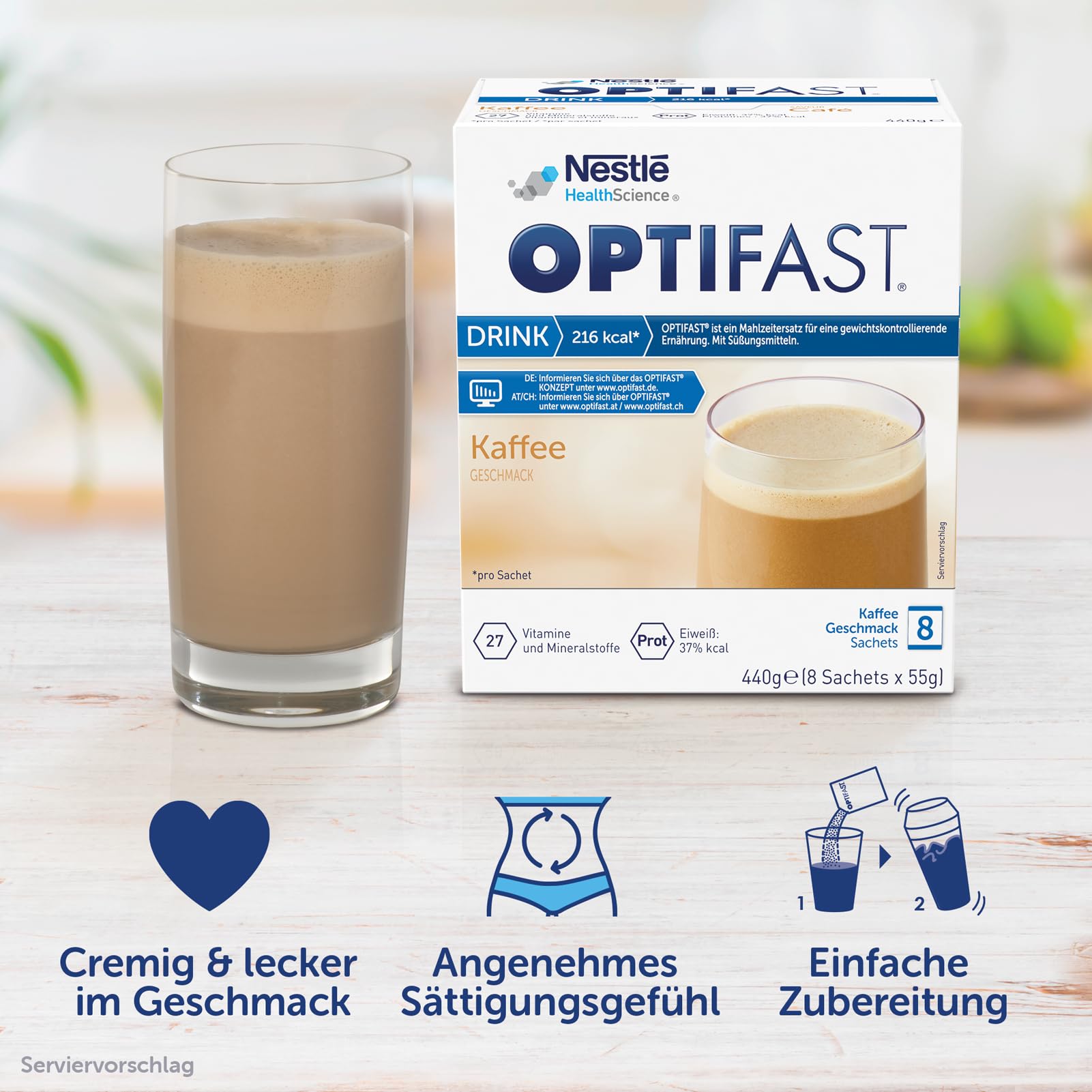 OPTIFAST home Drink Kaffee Pulver 8X55 g