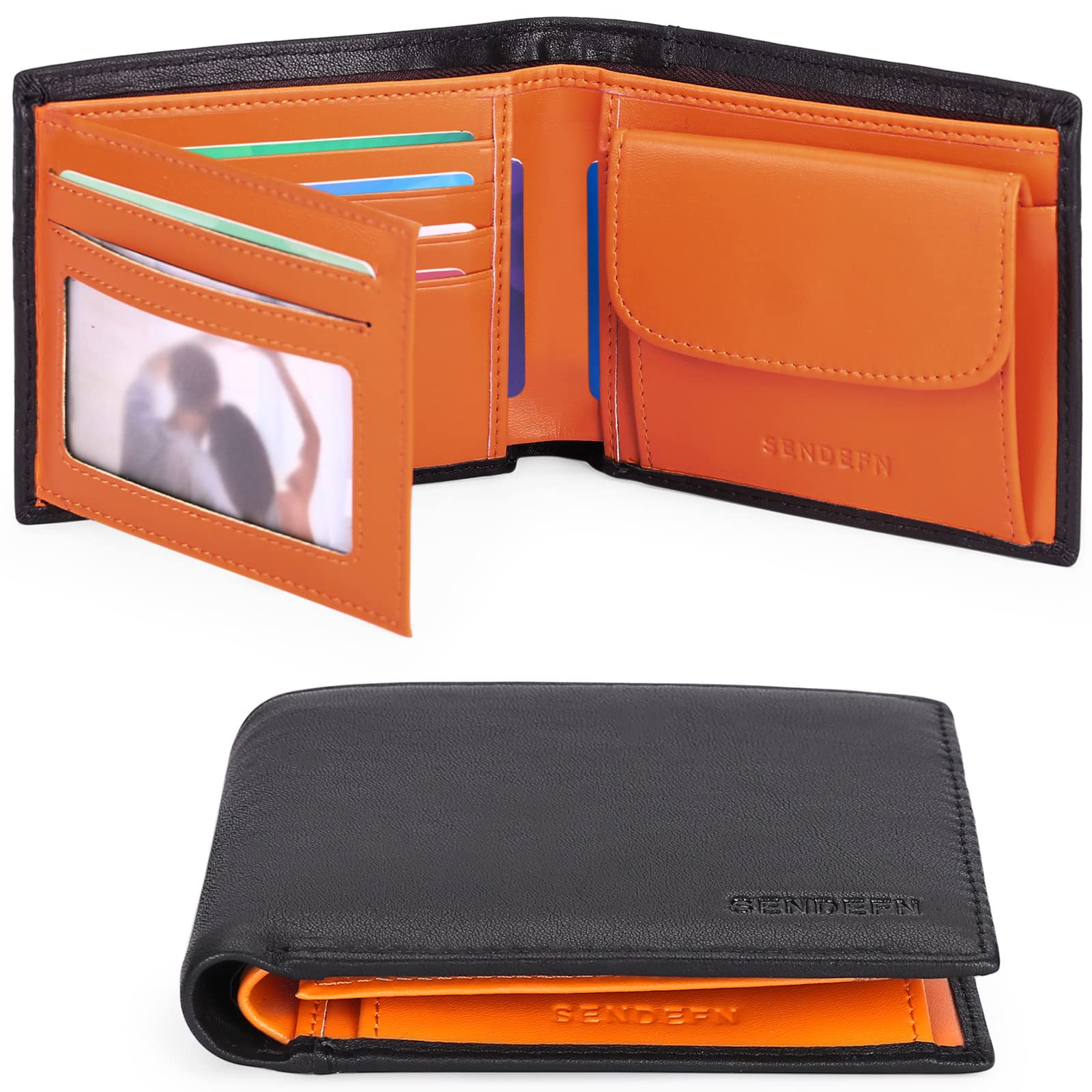 Men's Large Trifold Genuine Leather Wallet, RFID Blocking Wallet with 19 Credit Card Slots, 3 Bill Compartments, 1 Money Pocket