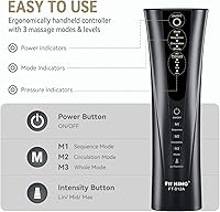 Vista 4 de FIT KING Foot and Leg Massager for Circulation and Relaxation with Hand-held Controller 3 Modes 3 Intensities Helpful for Vericose Veins, Cramps