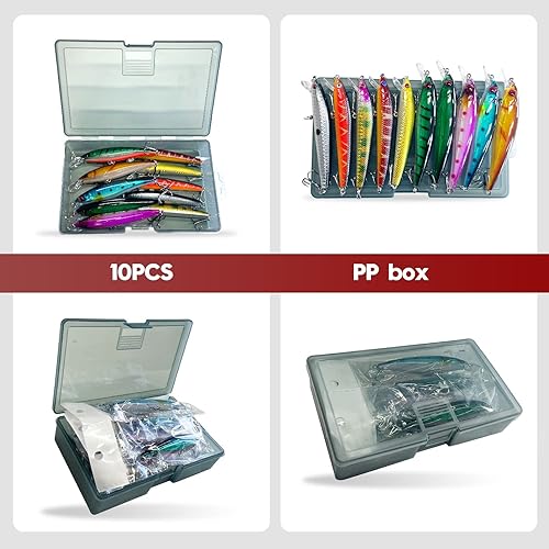 Miniatura 6 de Fishing Lures Set Hard Sinking Fishing Lures with Tackle Box for Freshwater Saltwater Bass Trout Walleye Redfish