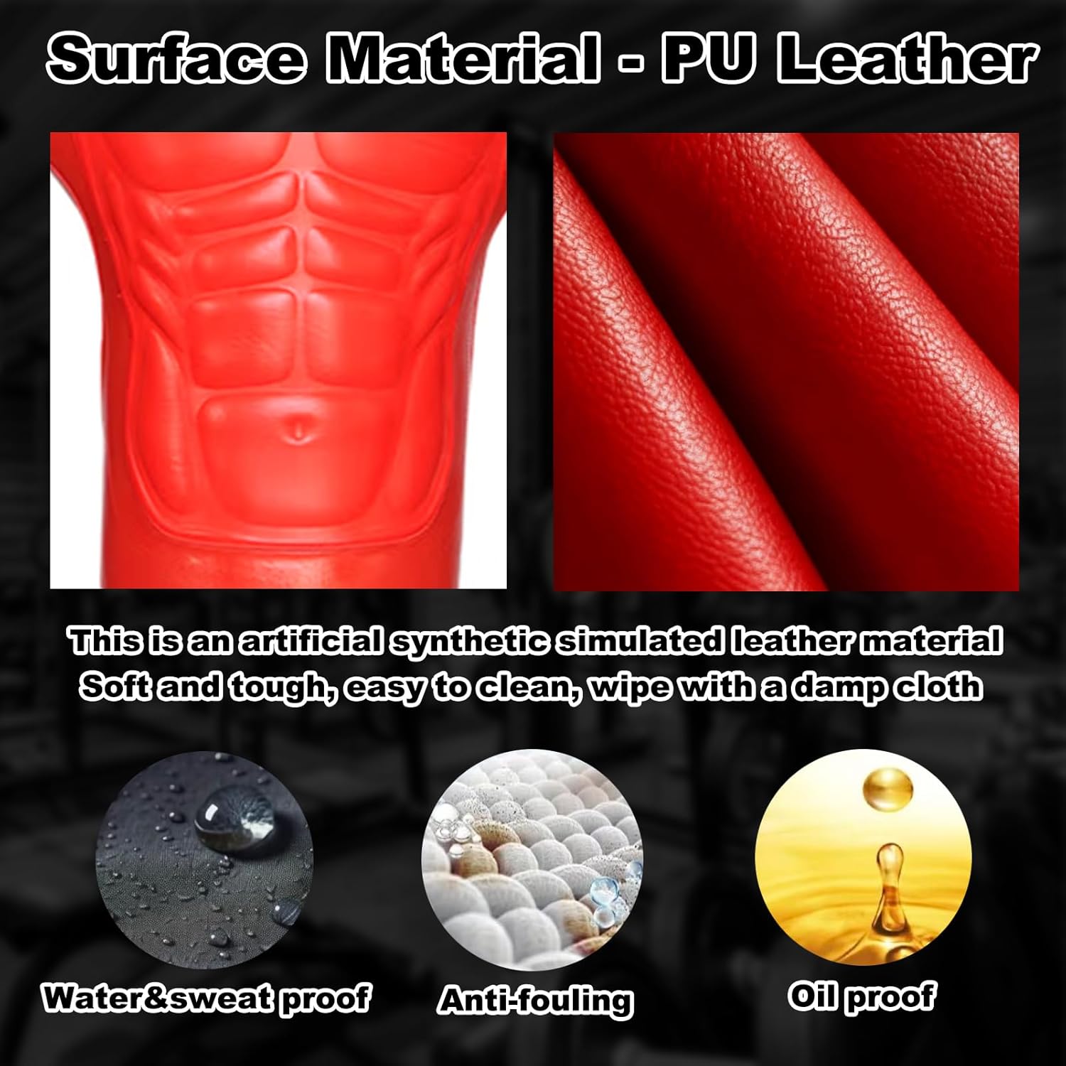 Bob Punching Dummy,Durable Leather Punching Bag with Large Base for Adults & Kids, Freestanding Training Target for Boxing, Taekwondo, MMA, Home Gym
