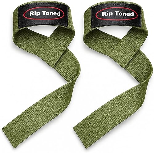 Miniatura 17 de Rip Toned Performance Wrist Straps for Weightlifting – 23" Padded Lifting Straps for Men & Women – Cotton Gym Straps for Deadlifts, Strength Rojo