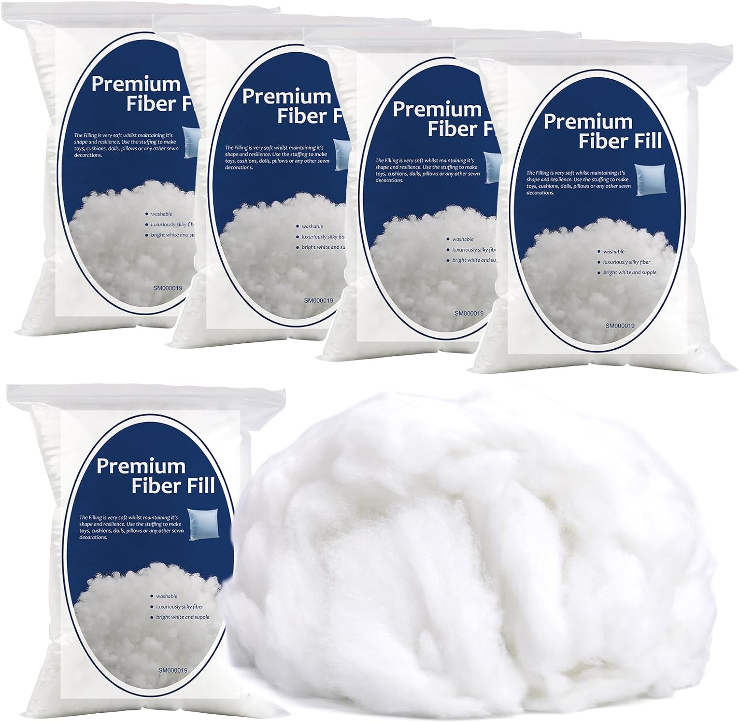 Bupete 950g/2lb Polyester Fiber Fill,Premium Fiber Fill