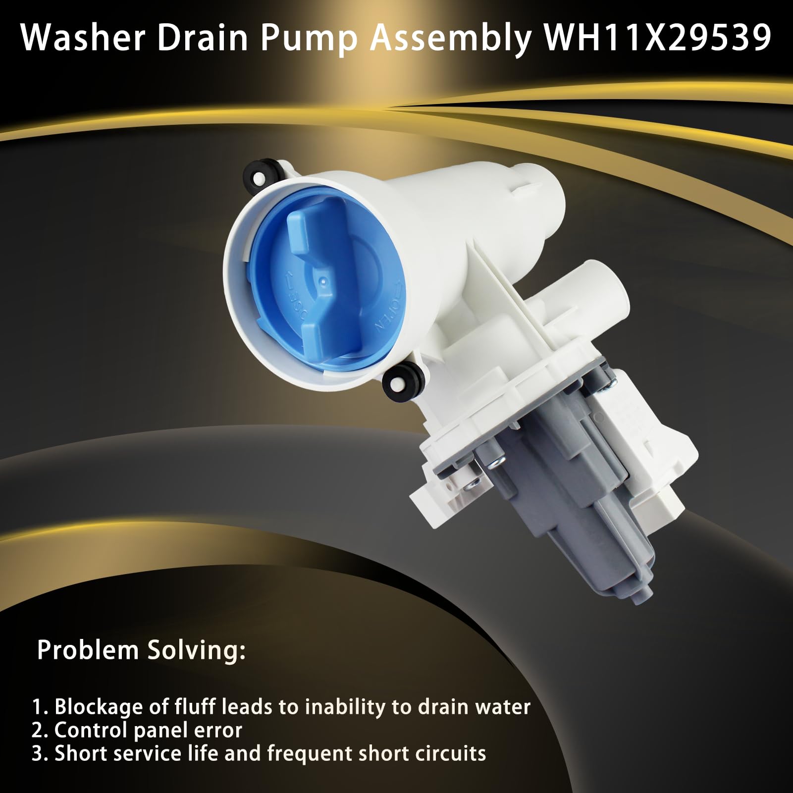 Ge Washer GE Genuine OEM Washer Drain Pump & Filter (WH11X29539) - Direct Replacement Part G E Washing Machine - Foto 8