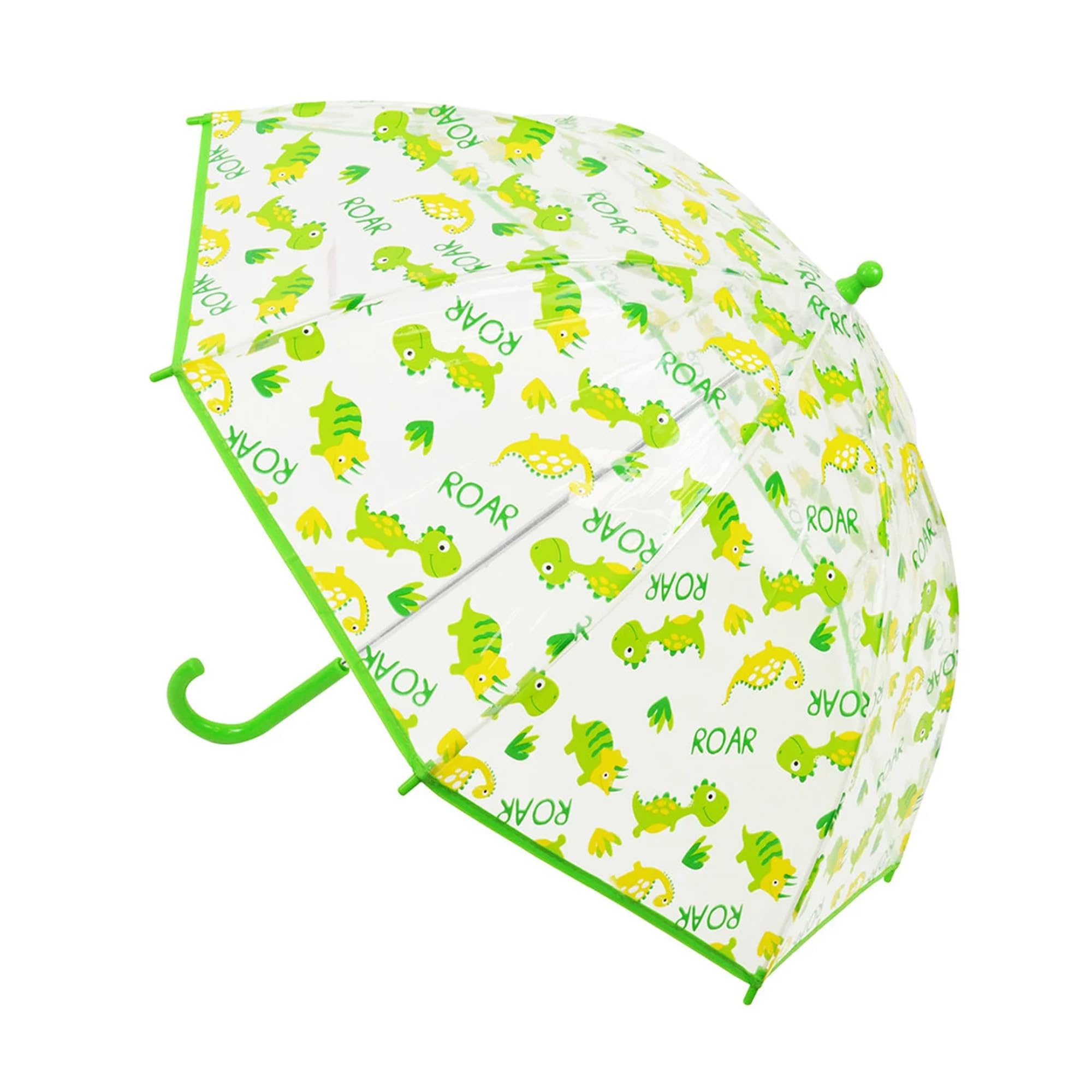 Ks Brands Multicolor Childrens Dinosaur Green Dome Umbrella Brolly