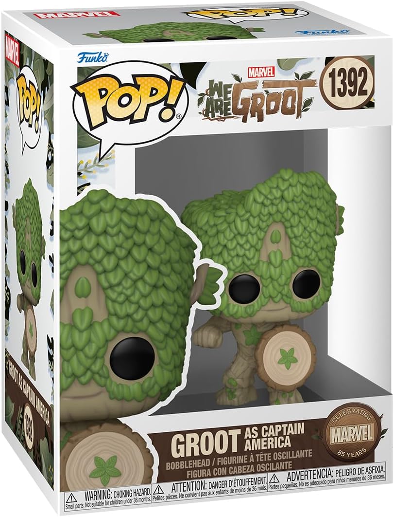POP! Marvel: We are Groot - Captain America - Groot Shorts - Collectable Vinyl Figure - Gift Idea - Official Merchandise - for Kids & Adults - TV Fans - Model Figure for Collectors and Display