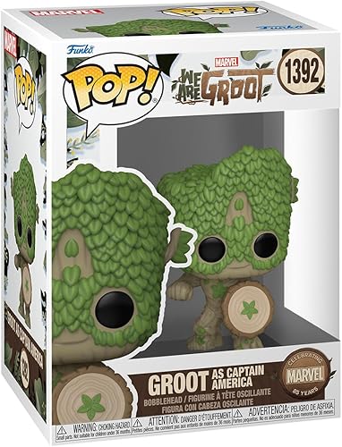 Funko Pop! Marvel We are Groot - Capitán América - Groot Shorts - Figura de vinilo coleccionable - Idea de regalo - Producto oficial - para niños y