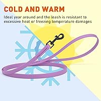 Vista 8 de Dogline Biothane - Correa impermeable para perro de nailon tejido con revestimiento resistente con herrajes negros, resistente a olores, fácil