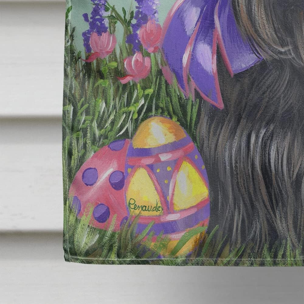 Caroline's Treasures PPP3172CHF Scottie Easter Bunny House Flag Large Porch Sleeve Pole Decorative Outside Yard Banner Artwork Wall Hanging, Polyester, House Size, Multicolor