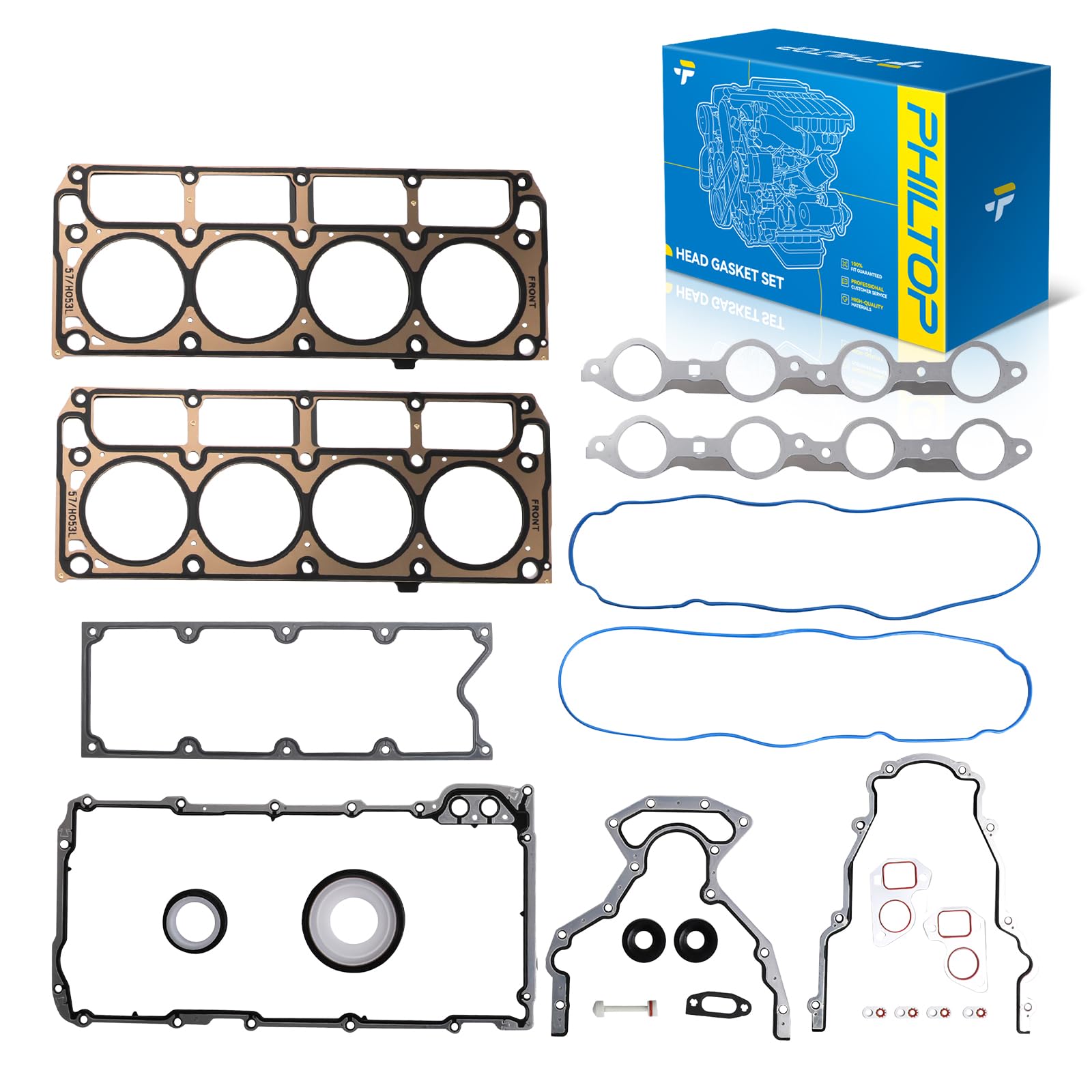 PHILTOP GEN 3 III LS Gasket Kit &amp; LS9 Head Gasket Set for Silverado 1500