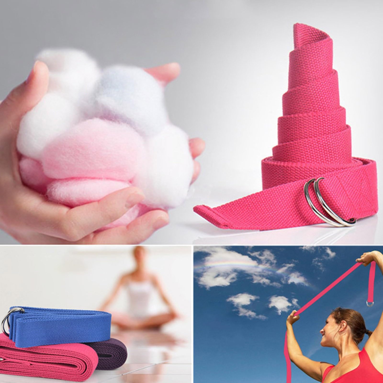 Générique Set Pilates Yoga 11 Pezzi - Kit Pilates Casa, Kit Yoga e Pilates, Pilates Yoga Accessori, Fascia di Resistenza per Pilates, Anelli di Pilates per Gambe, Braccio e Cosce