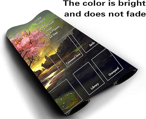 Miniatura 3 de MTG - Tapete de juego para MTG TCG de 24 x 14 pulgadas, tapete de juego entintado con bolsa de almacenamiento, superficie de goma lisa, juego de