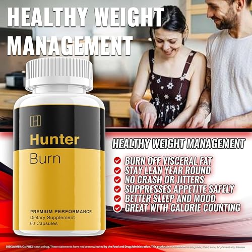 Miniatura 6 de Hunter Burn Advanced Formula píldoras suplementarias 1 paquete
