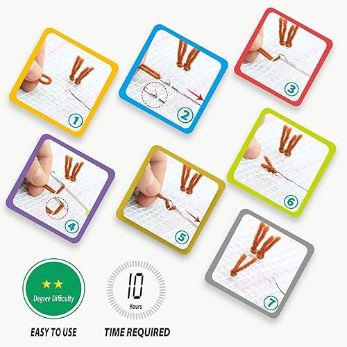 Miniatura 5 de ZFFLYH Atom - Kits de gancho para adultos, alfombras de hilo de ganchillo para bricolaje, tapiz, costura, manualidades, kit de arte, patrón de