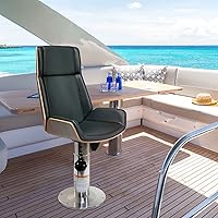 Vista 6 de Pedestal de aluminio ajustable para asiento de barco, base de silla de barco con altura ajustable de 13 pulgadas a 19 pulgadas