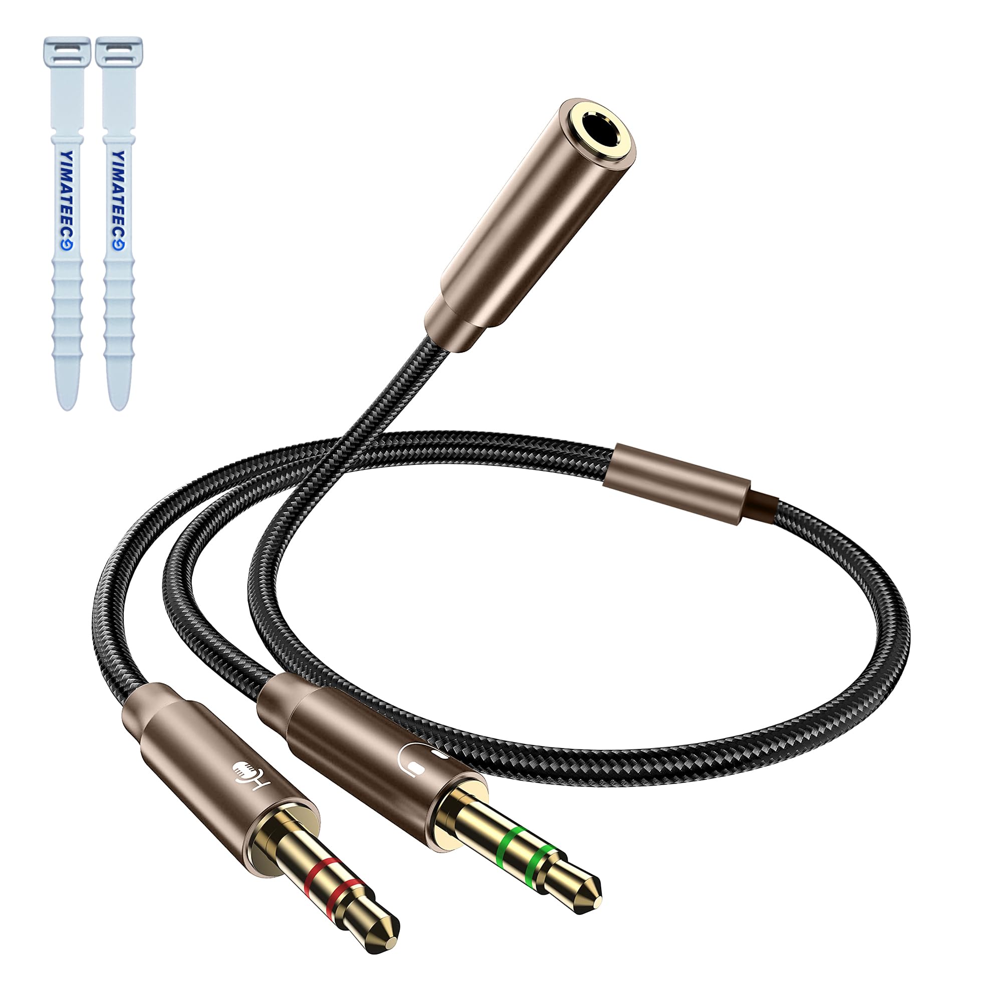 Amazon.com: YIMATEECO Headphone Splitter 3.5mm, 1m Audio Splitter 1 ...