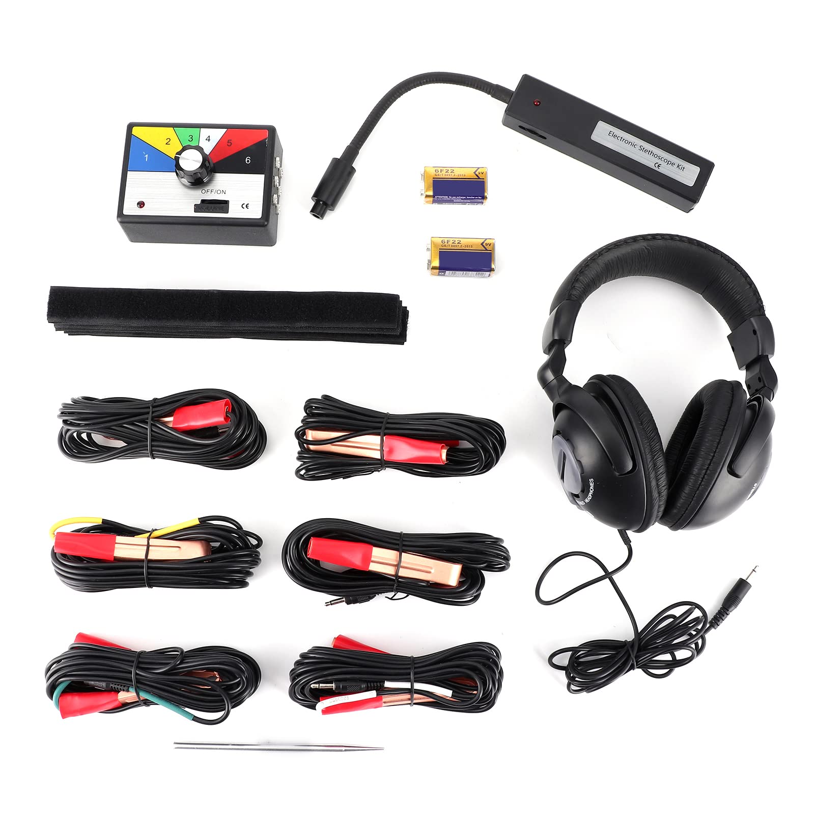 Kit de estetoscopio electrónico de alta precisión, ideal para la detección de fallas del motor, herramienta de diagnóstico para el servicio de diagnóstico de automóviles, adecuado para