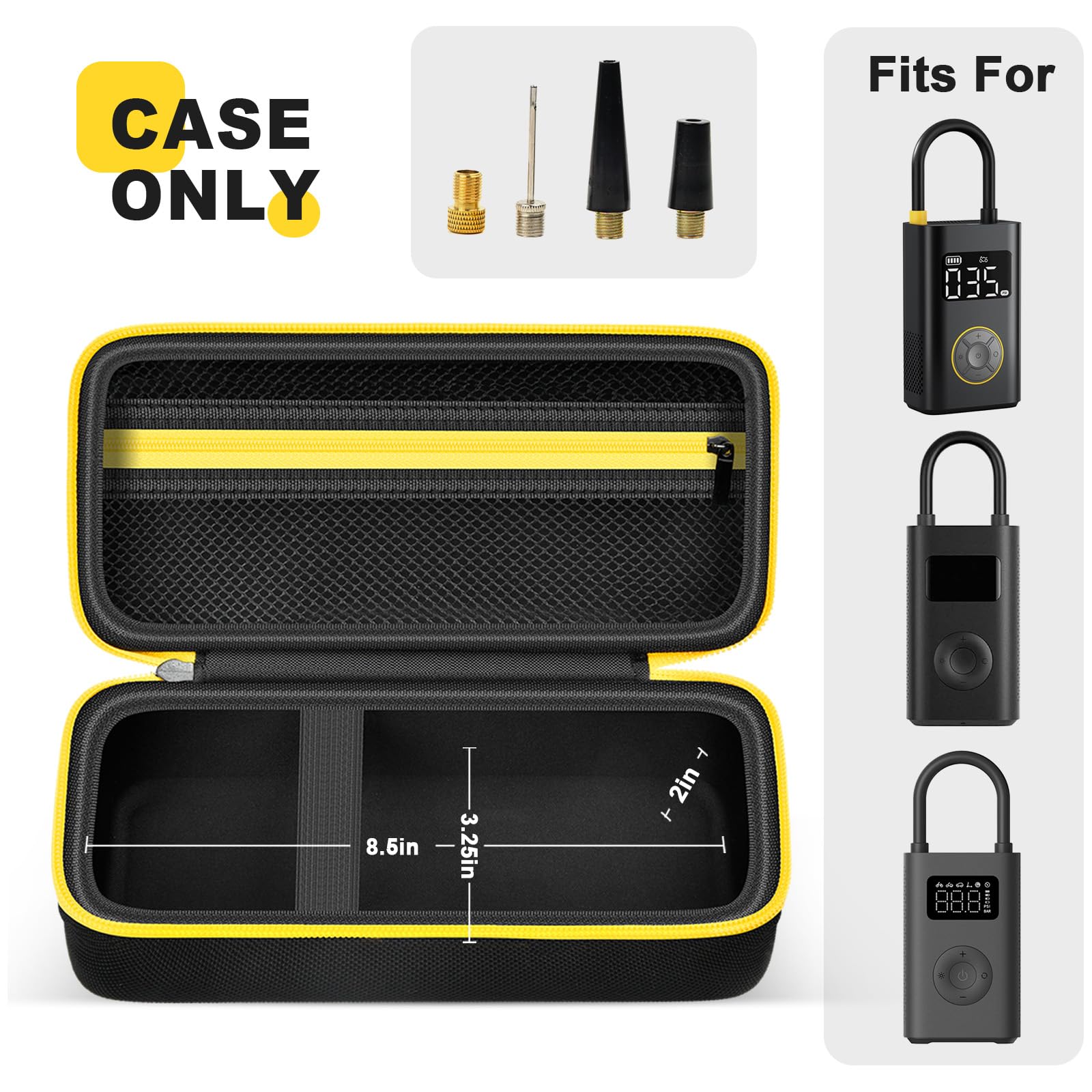 Gehäuse kompatibel mit Fanttik X9 Pro tragbaren Reifenablaser für Motorrad, auch für Xiaomi elektrischen Luftkompressor 2 / 1S, Inflate Bike Pump Box Halten Luftrohr(nur Tasche)