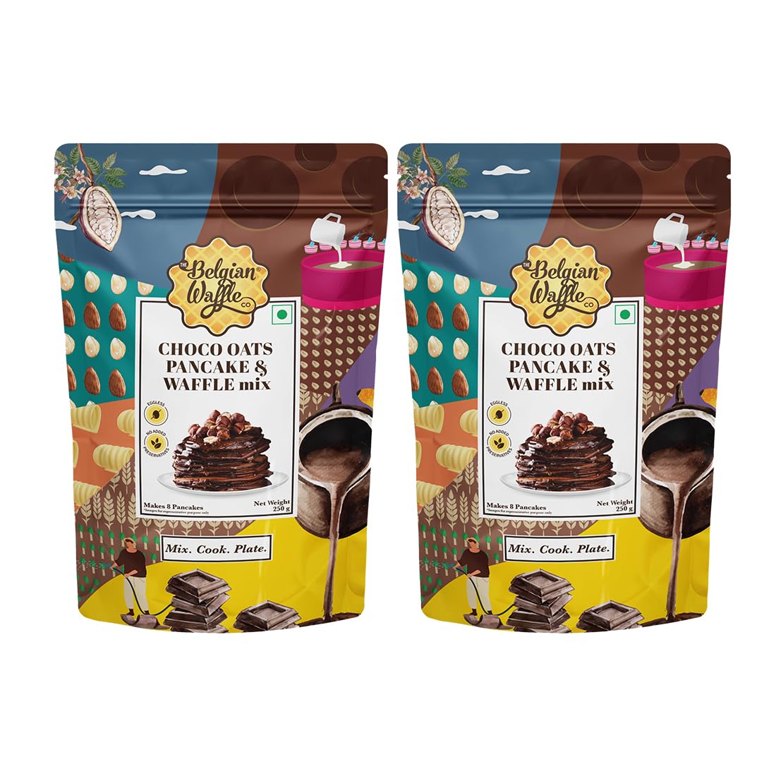 See full amazon price history chart for The Belgian Waffle Co Chocolate Oats Pancake & Waffle Premix, 100% Vegetarian & Eggless, No Added Preservatives and Organic Non Refined Sugar, Instant Breakfast Mix - 250gm (9 Pancakes Each,Pack of 2) The Belgian Waffle Co Chocolate Oats Pancake & Waffle Premix, 100% Vegetarian & Eggless, No Added Preservatives and Organic Non Refined Sugar, Instant Breakfast Mix - 250gm (9 Pancakes Each,Pack of 2) (B08ZSNGRXR) Amazon Price History, Amazon Price Tracker