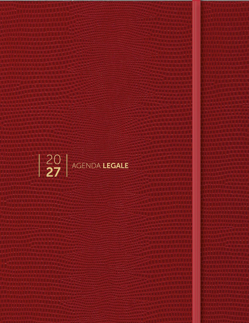 Agenda Legale 2027. Classica Lizard rosso. Con app Agenda Legale Pro