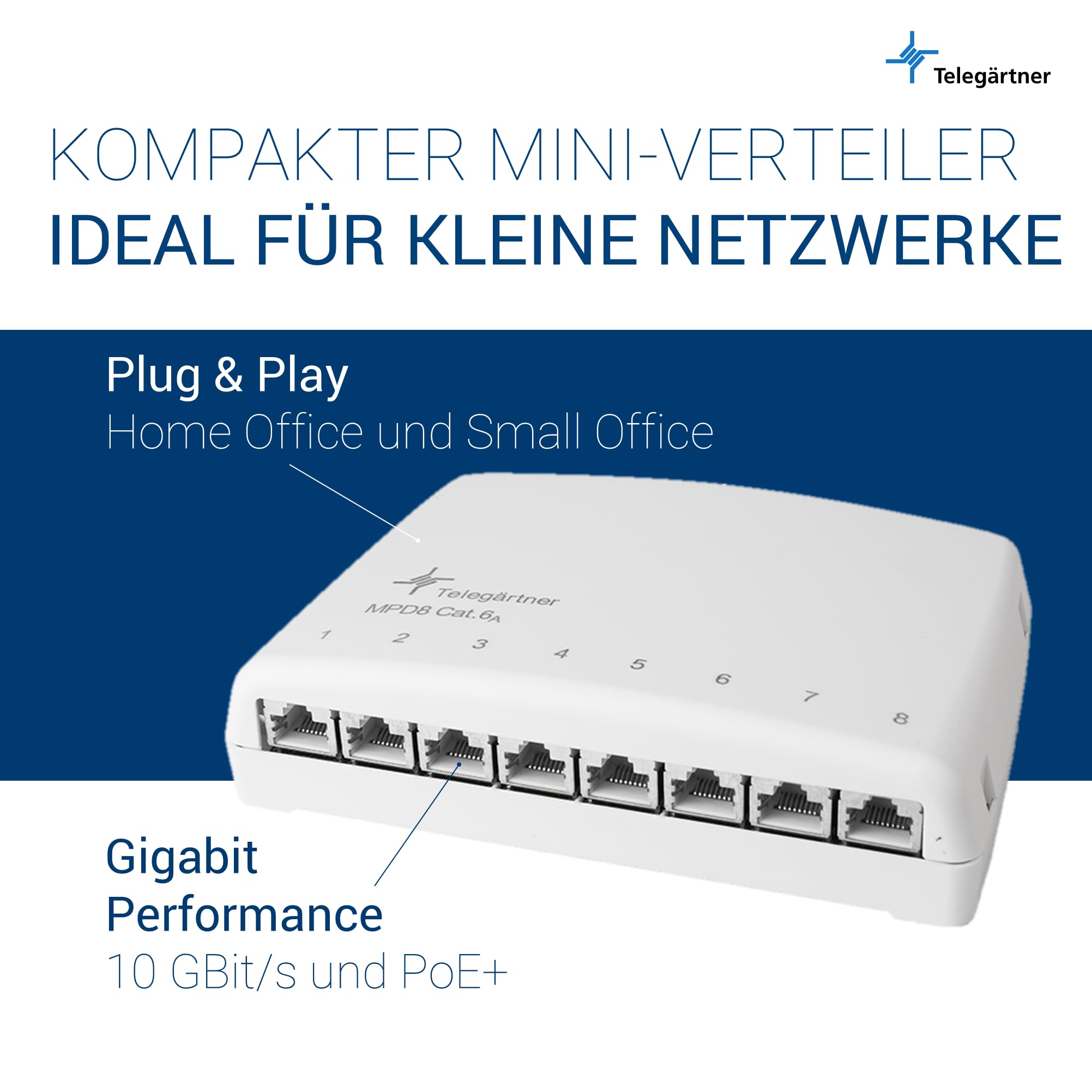 Telegartner Telegärtner Mini-Verteiler MPD8 Cat.6A alpinweiß – Bild 3