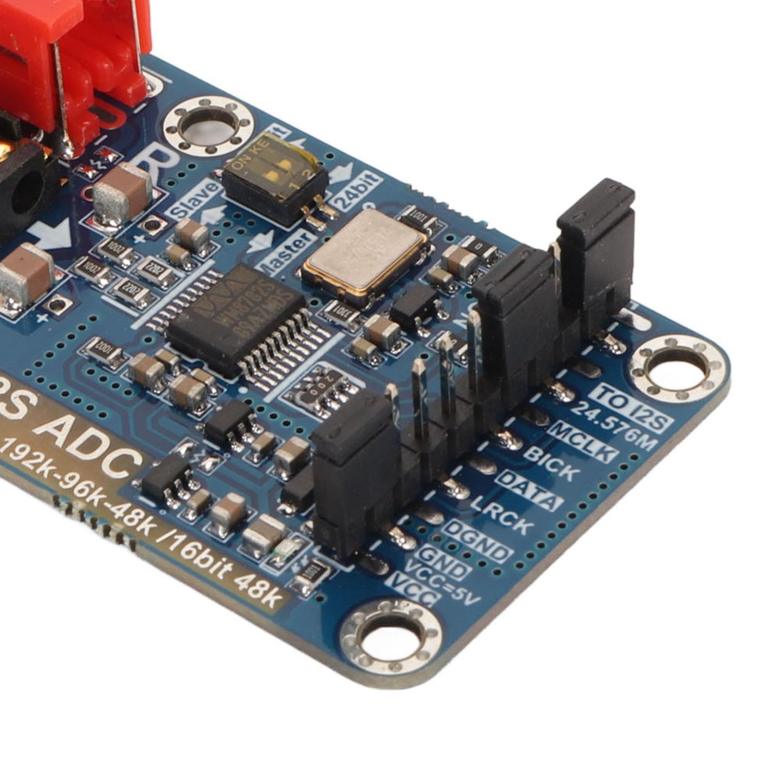 Elprico I2S ADC Audio Capture Card Modul, 24bit 192k 96k Master Slave Modus Entwicklungsboard, Digital Audio I2S ADC Decoder