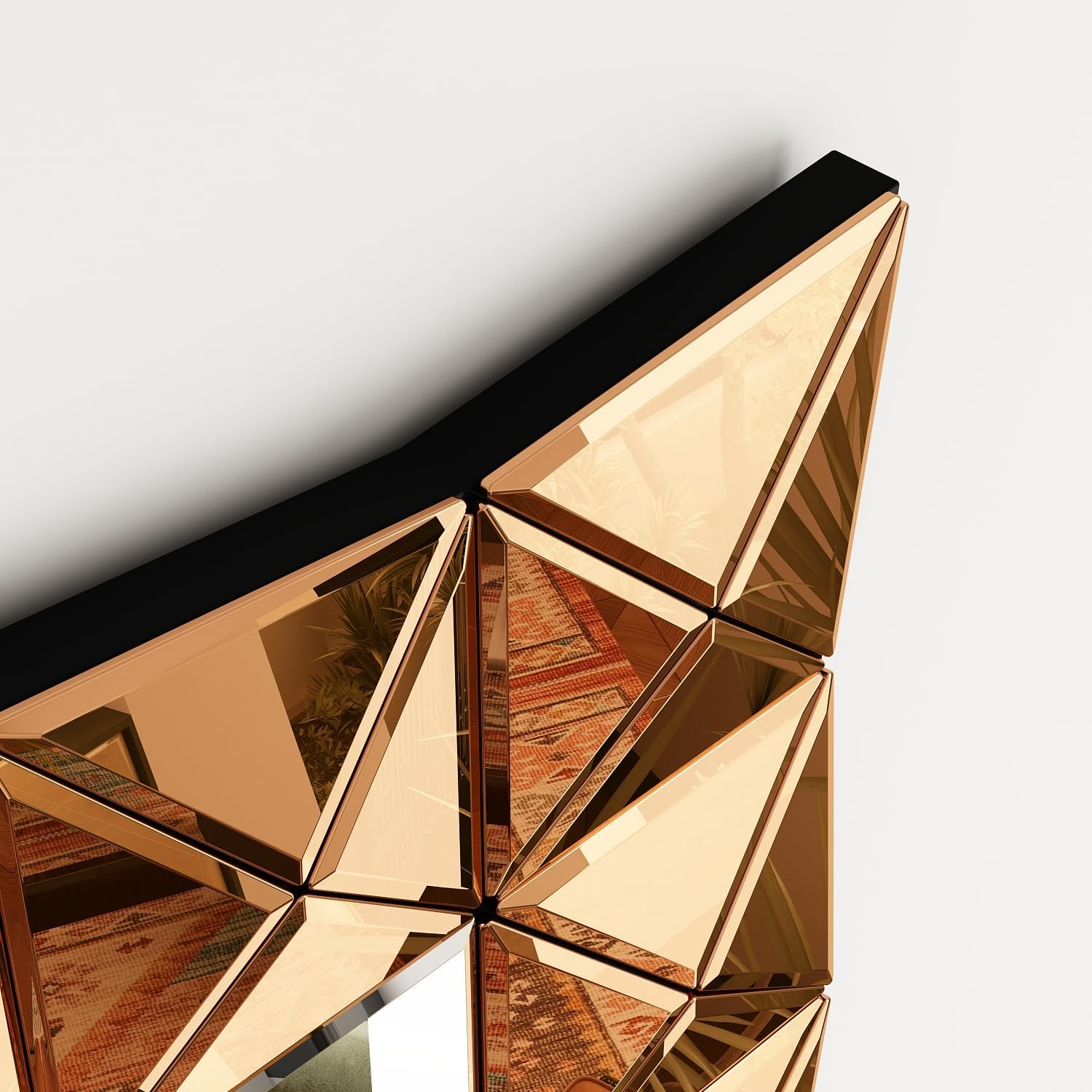 ECACAD Wall Decor Mirror, Large Rectangular Accent Mirror with Gloss Decorative Borders for Living Room, Bronze, 39.4" L x 27.6" W