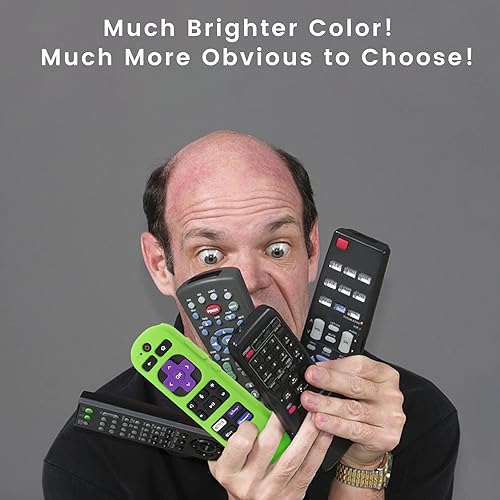 Vista 17 de Funda de repuesto para control remoto Roku Voice Remote (oficial) RCA1R, RC-GZ1 - Funda de silicona antideslizante con cordón, brilla