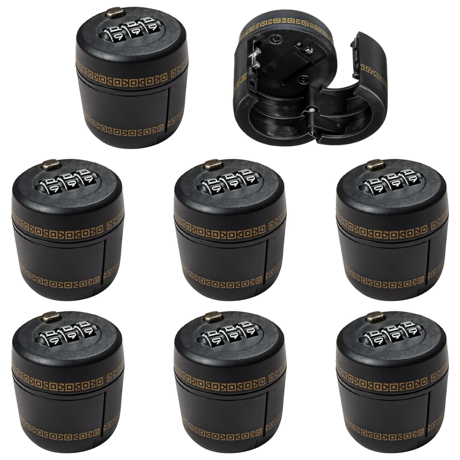 8 Pcs Whiskey Bottle Locks With Combination, Wine And Liquor Bottle Stoppers, Great For Home &