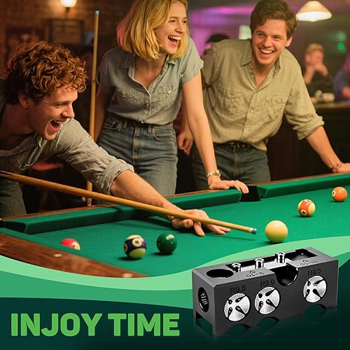 Miniatura 6 de Kit de repuesto de puntas de taco de billar 11 en 1, herramienta moldeadora de puntas de billar, accesorios profesionales para reemplazar y dar