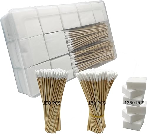 Parches cuadrados de limpieza de pistolas de 2 x 2 pulgadas y hisopos de limpieza de bambú de 6 pulgadas de largo para kit de mantenimiento de