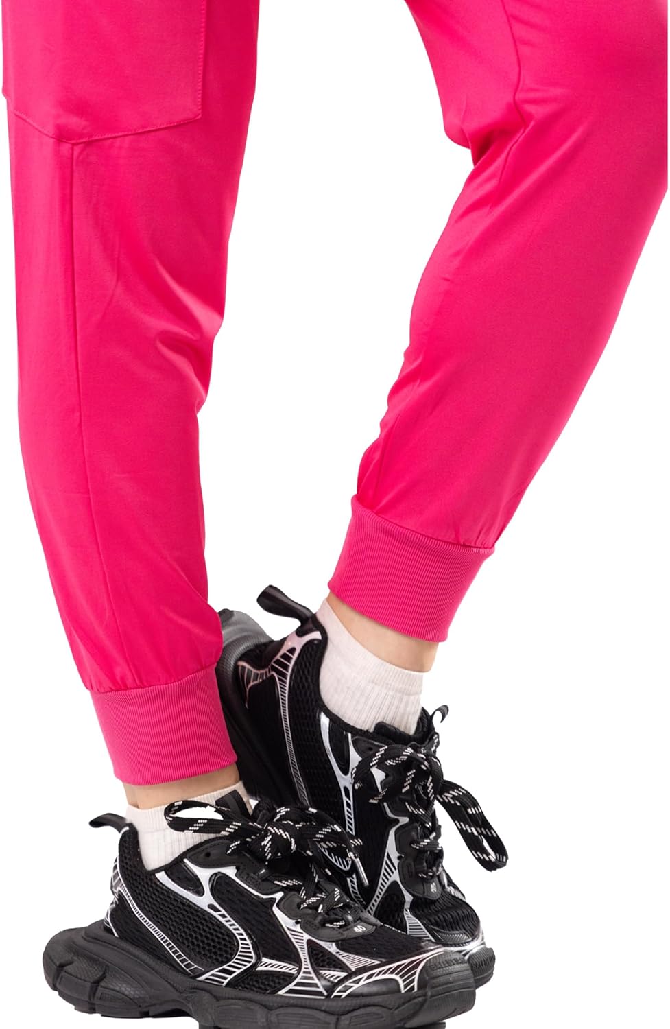 Meidiero Scurbs for Women Set, Classic V-Neck Scrub Top & Jogger Pant, Cool Stretch Medical Uniform - Image 6