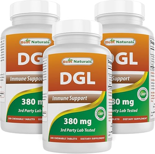 Best Naturals DGL masticable 380 mg 180 comprimidos (180 unidades (paquete de 3))
