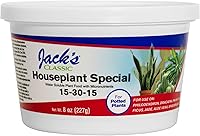 Jack's Classic 15-30-15 Houseplant Fertilizer - Water-Soluble Powder with Micronutrients for Greener Foliage & Abundant Blooms, 8oz