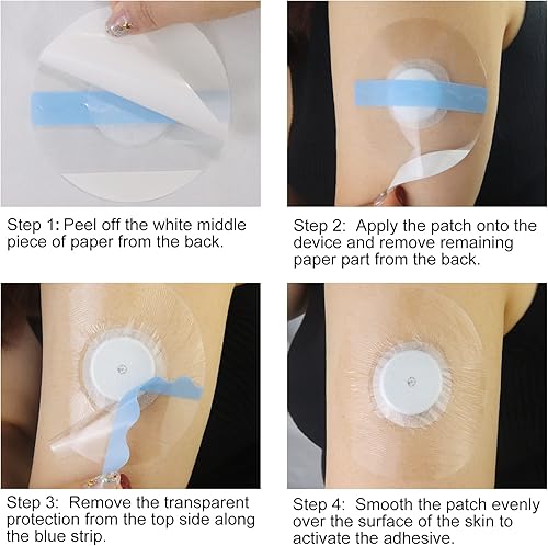 Miniatura 7 de HONYOU Libre 2 Plus Fundas para Sensores & Parches Adhesivos para Sensor CGM Impermeables Freestyle para Libre 123 Plus, Hipoalergénicos y Libres de
