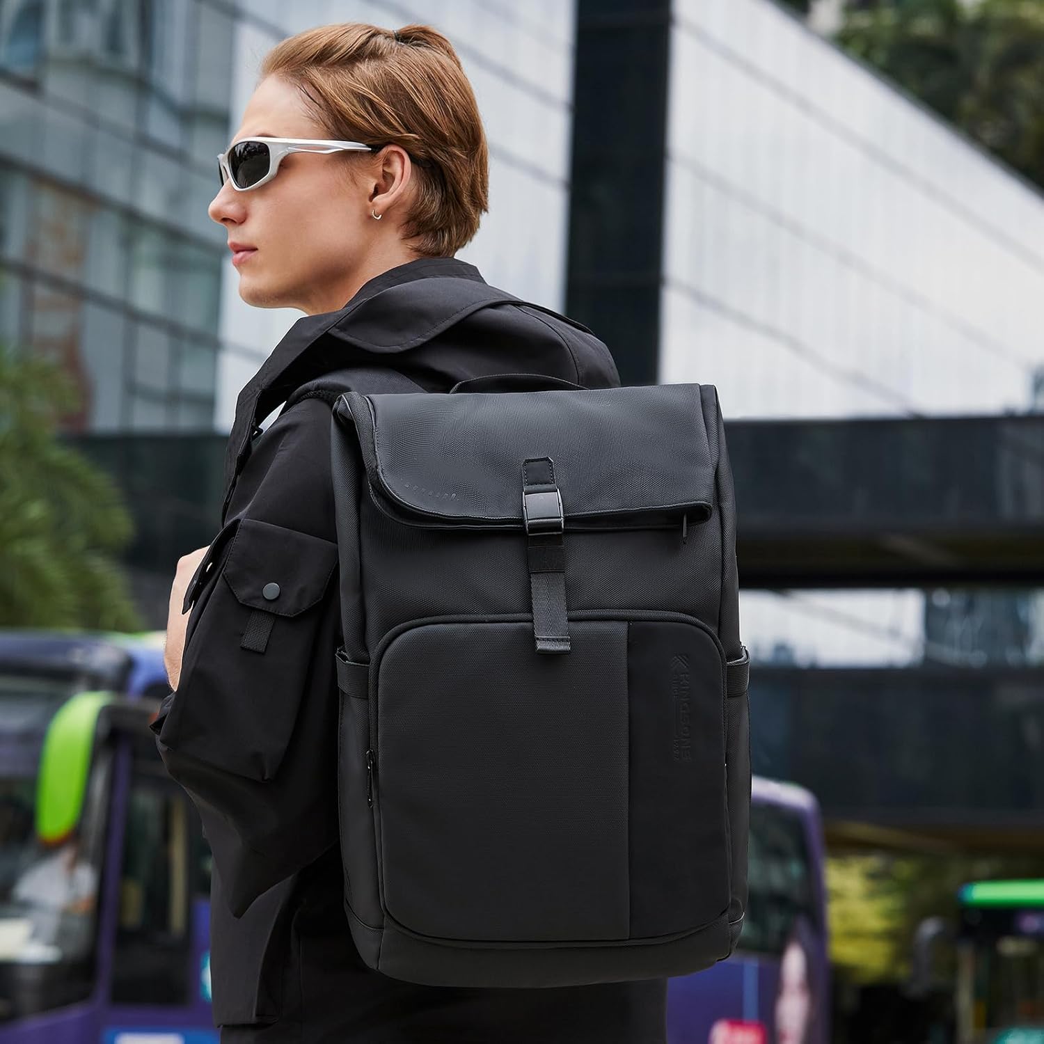 Kingsons Travel Backpack for Men Women，15.6 Inch Anti Theft Laptop Backpack Flight Approved, Large Capacity Water Resistant Computer Backpacks for Weekender Business Hiking