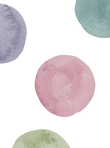 Miniatura 7 de Simple Shapes Pegatinas de pared con puntos de acuarela (rubor)