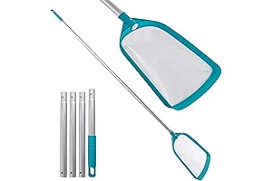 U.S. Pool Supply 6' Professional Pool Leaf Skimmer Net with 5' Aluminum Pole