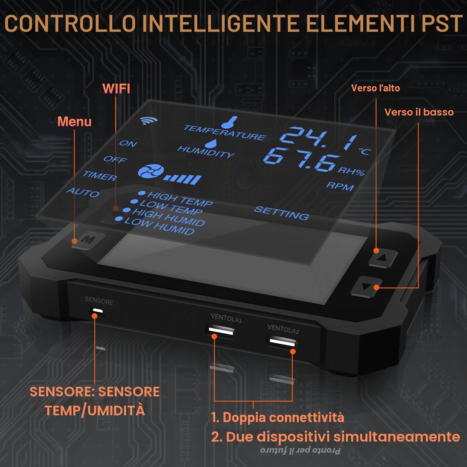 FanGoFast 150 mm Wifi App estrattore d'aria, Avec controllo della temperatura e dell'umidità, motore EC, ventola di aspirazione da 2550 giri/min. per sovralimentatori, tende, serre e grow room