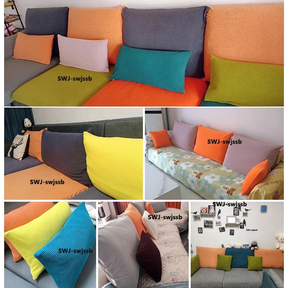 Sztruksowe Poszewki Na Poduszki 2 Sztuki W Rozmiarze Super King,Miękkie Poszewki Dekoracyjne O Niestandardowym Rozmiarze Niewidoczny Zamek Błyskawiczny(Navy blue,70x80 cm Set Of 2)