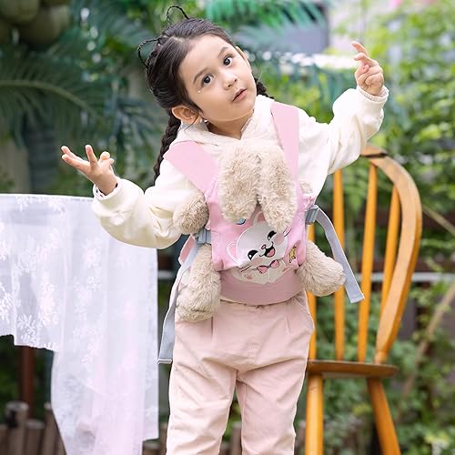 Miniatura 6 de GAGAKU Portabebés para muñecas de bebé, portabebés de juguete para niños, muñecos de juguete con correas ajustables, portabebés Reborn para