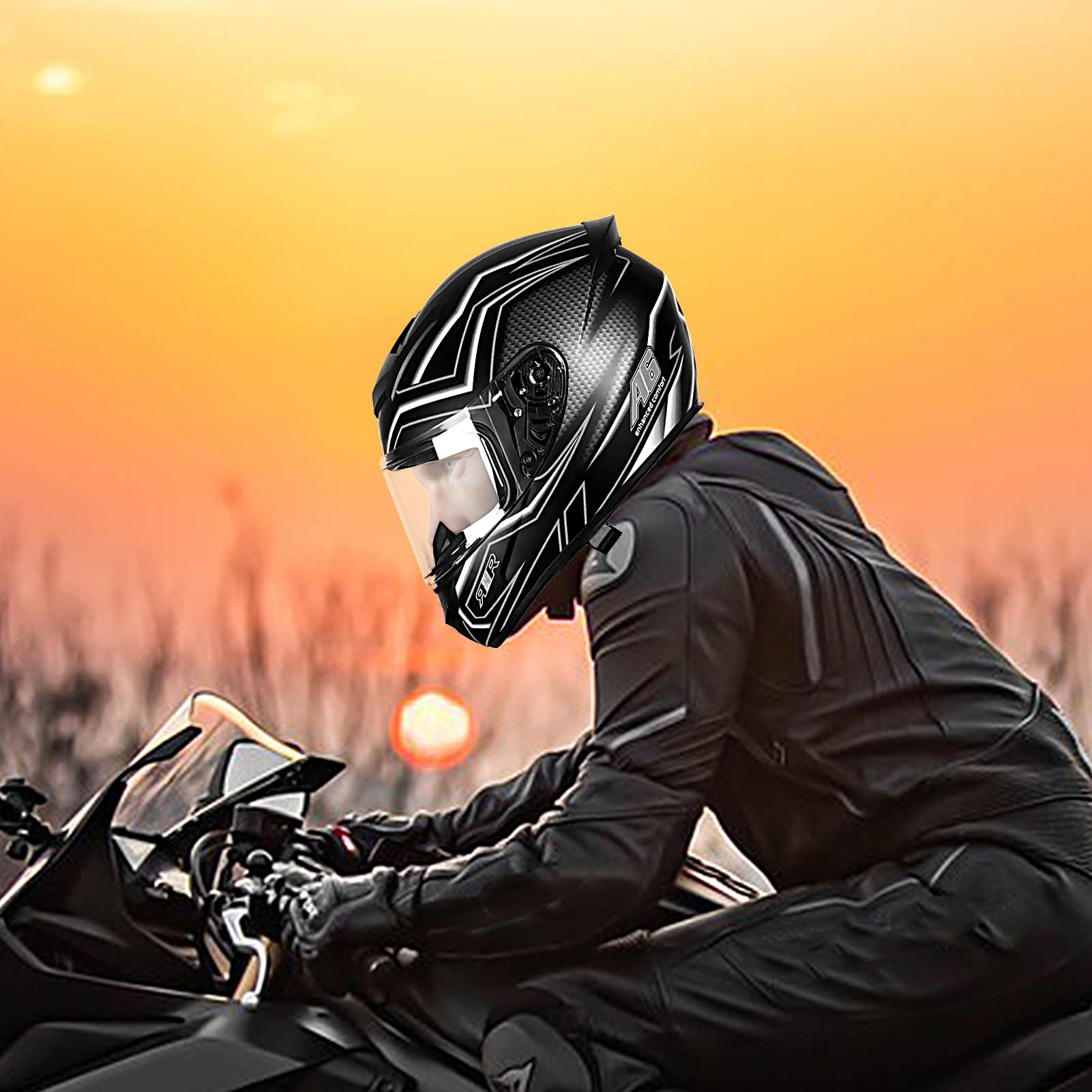 Casco integrale per scooter, caschi da moto, caschi integrali per adulti, caschi da equitazione, caschi integrali da moto con fodera interna estraibile, caschi protettivi per scooter Maciun