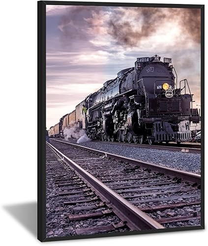 Pacific Railway 4014 Big Boy Locomotora Old Train Póster Retro Impresión Decoración Pintura Arte de pared Estética Sala de estar Cocina Decoración
