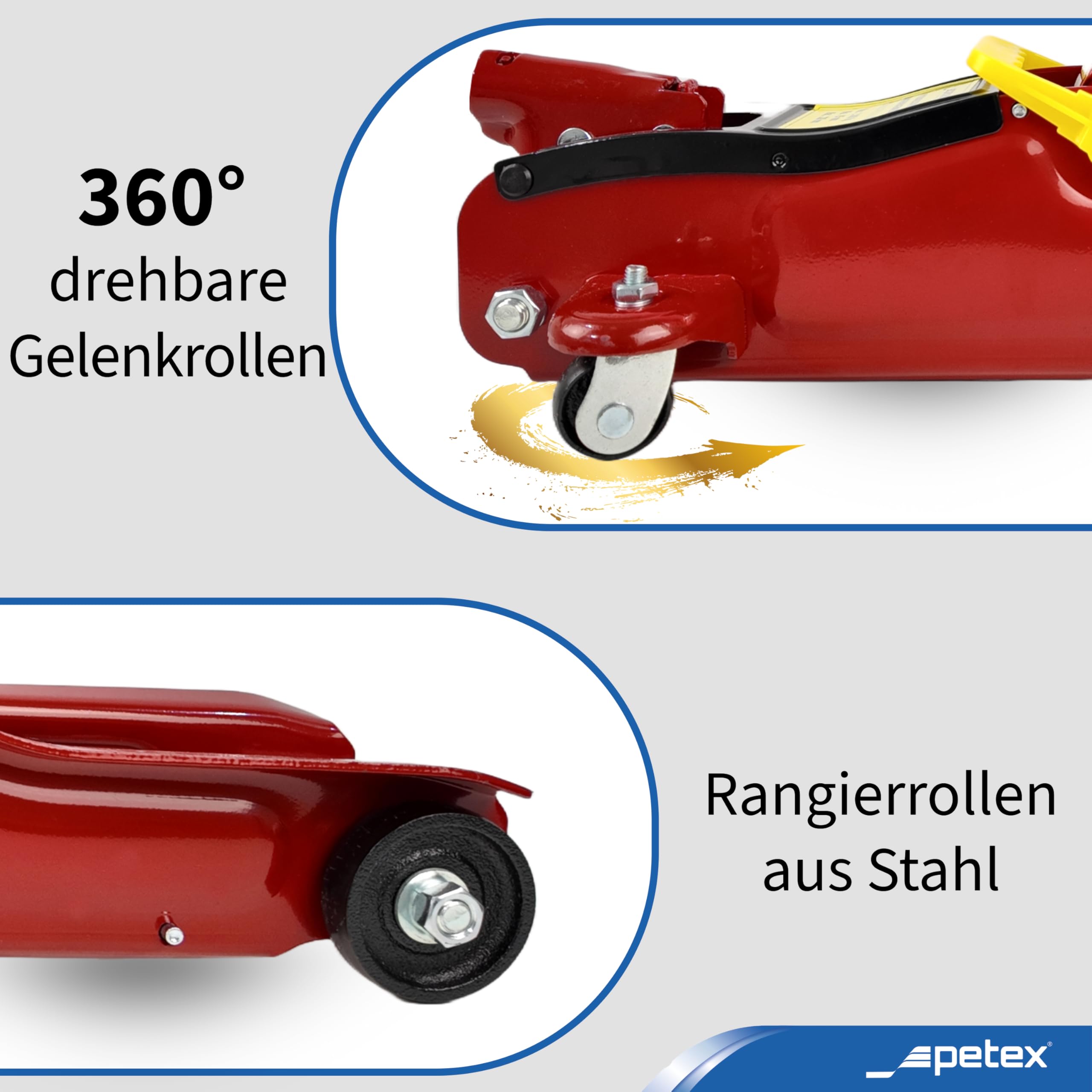 Petex Wagenheber Rangierwagenheber Hydraulisch 2t von 85mm - bis 330mm 44750212